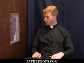 Twink Catholic lad Ryland Kingsley Fucked By Redhead Priest Dacotah Red During Confession